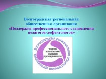 Поддержка профессионального становления педагогов-дефектологов