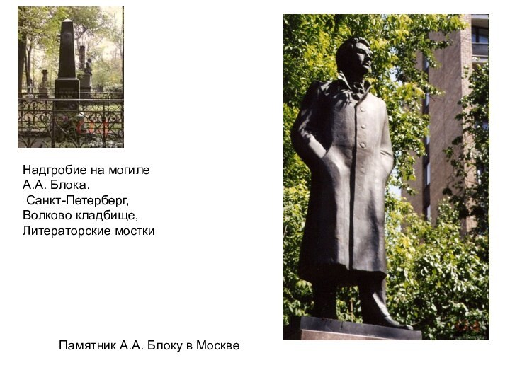 Надгробие на могиле А.А. Блока. Санкт-Петерберг, Волково кладбище, Литераторские мостки