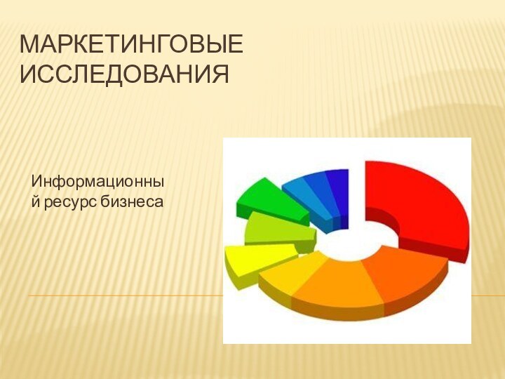 Маркетинговые исследованияИнформационный ресурс бизнеса