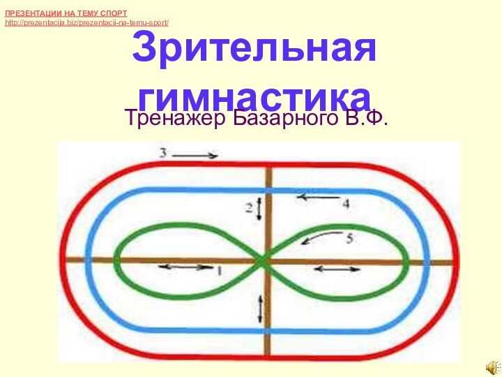 Зрительная гимнастикаТренажер Базарного В.Ф.ПРЕЗЕНТАЦИИ НА ТЕМУ СПОРТhttp://prezentacija.biz/prezentacii-na-temu-sport/