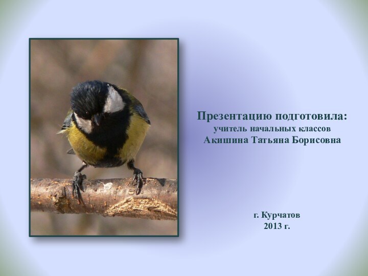 Презентацию подготовила:учитель начальных классовАкишина Татьяна Борисовнаг. Курчатов2013 г.