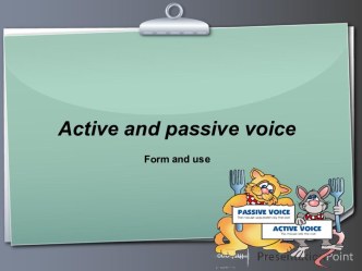 Active and passive voice