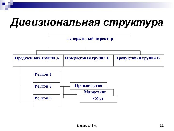 Макарова Е.А.Дивизиональная структура