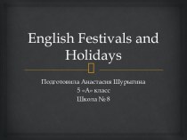 English festivals and holidays