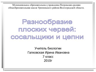 Разнообразие плоских червей: сосальщики и цепни