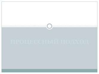 Процессный подход в менеджменте качества