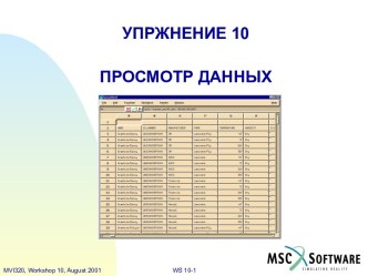 Просмотр данных в MSC