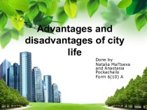 Advantages and disadvantages of city life