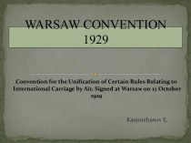 Warsaw convention 1929