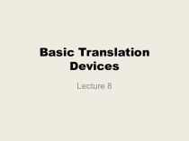 Basic translation devices