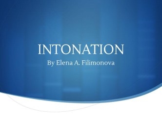 Intonation