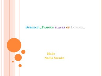 Famous places of London