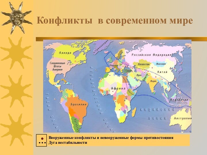 Конфликты в современном миреВооруженные конфликты и невооруженные формы противостоянияДуга нестабильности