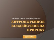 Антропогенное воздействие на природу