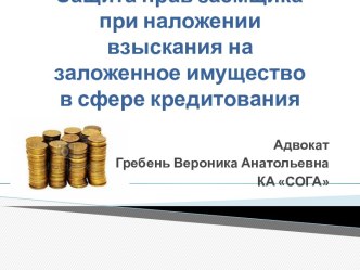 Защита прав заёмщика при наложении взыскания на заложенное имущество в сфере кредитования