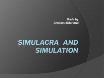 Simulacra   and simulation