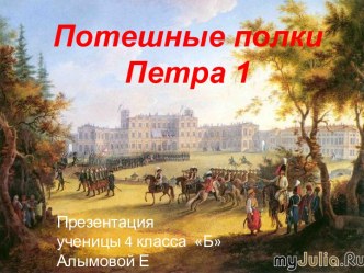 Потешные полки Петра 1