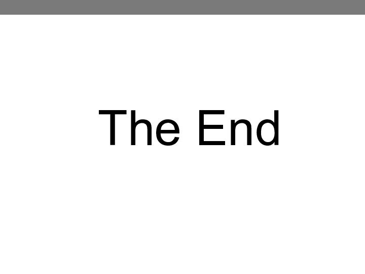 The End