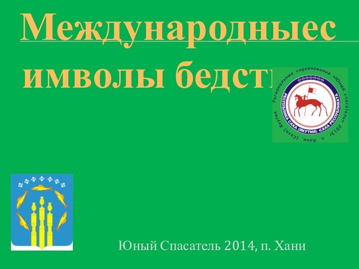 Международныесимволы бедствияЮный Спасатель 2014, п. Хани