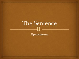 The sentence