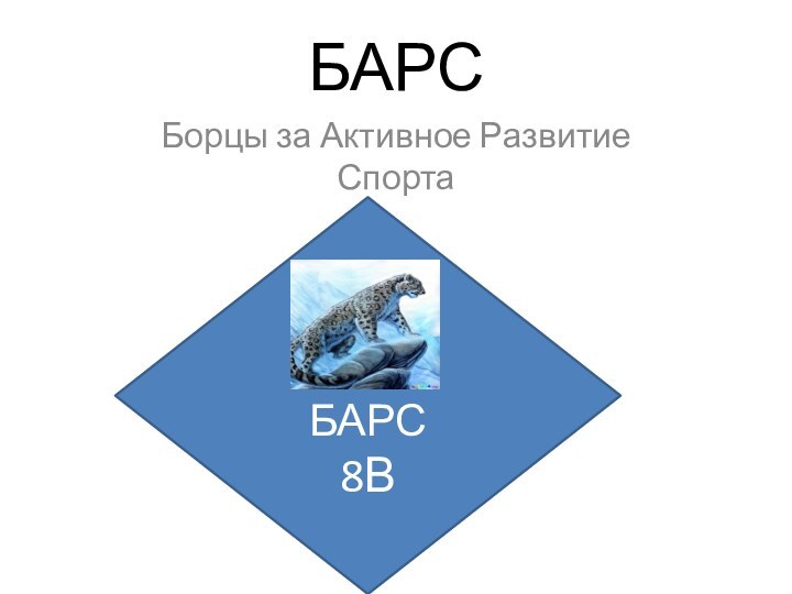 БАРС8ВБАРСБорцы за Активное Развитие Спорта