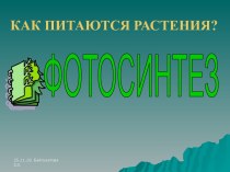 Фотосинтез