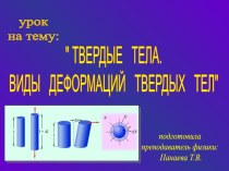 Твердые тела. Виды деформаций твердых тел