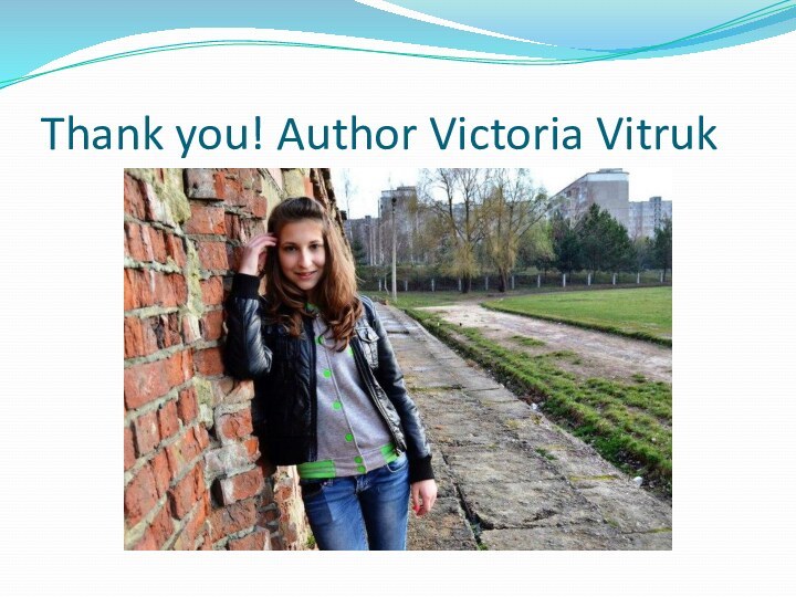 Thank you! Author Victoria Vitruk