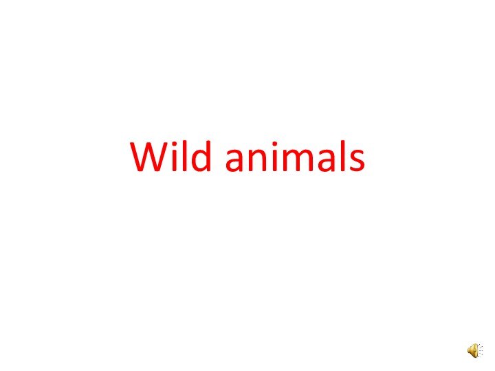 Wild animals