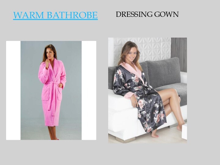 warm bathrobe Dressing gown