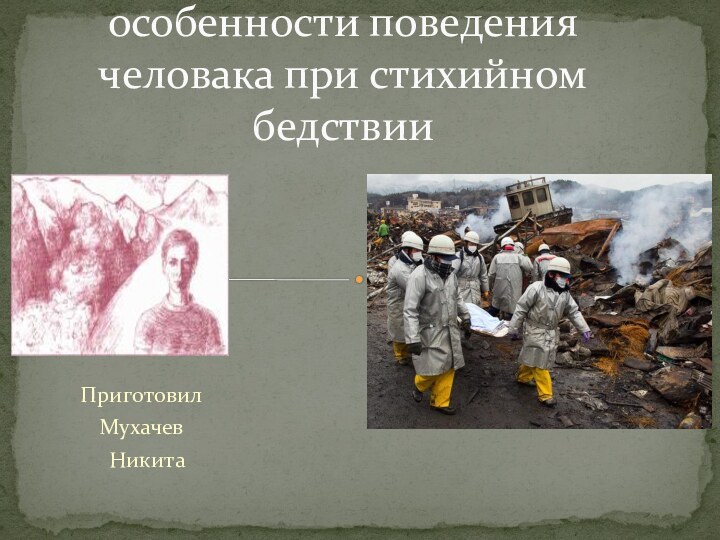 ПриготовилМухачев Никита Психологические особенности поведения человака при стихийном бедствии