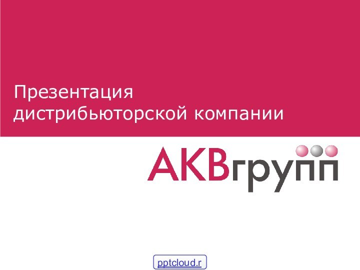 Презентация  дистрибьюторской компании