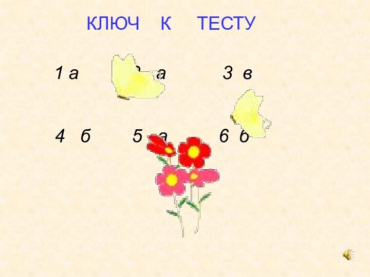 КЛЮЧ  К   ТЕСТУа     2