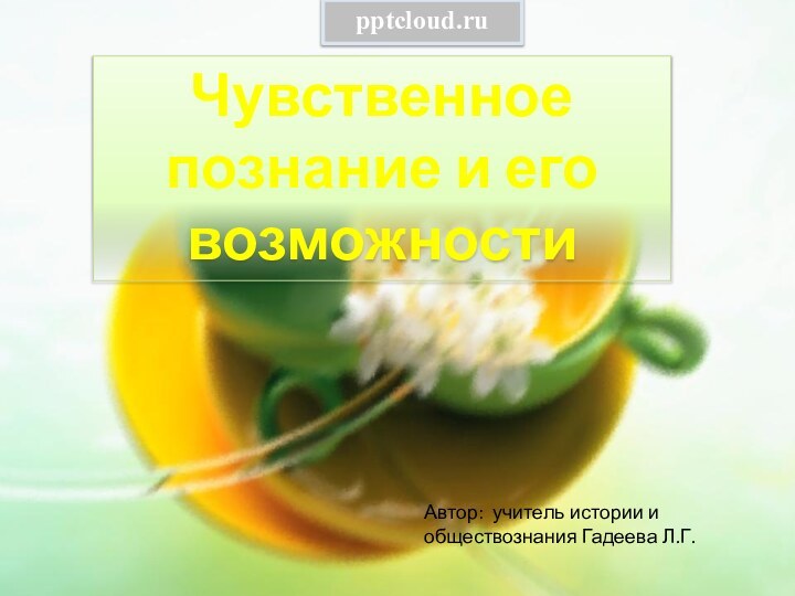 Чувственное познание и его возможностиАвтор: учитель истории и обществознания Гадеева Л.Г.