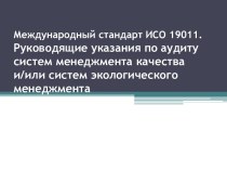 Руководящие указания по аудиту систем менеджмента качества