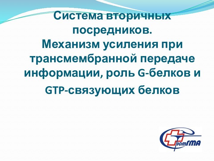 Система вторичных посредников.  Механизм усиления при трансмембранной передаче информации, роль