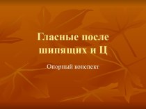 Гласные после шипящих и Ц