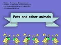Pets and other animals (Домашние питомцы и другие животные)