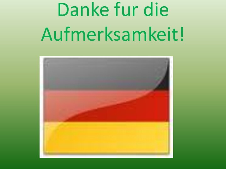 Danke fur die Aufmerksamkeit!