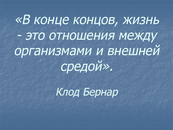 «В конце концов, жизнь - это