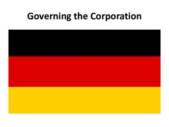 Governing the corporation