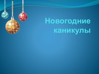 Новогодние каникулы