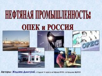 Нефтяная промышленность ОПЕК и Россия