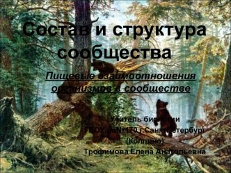 Состав и структура сообщества