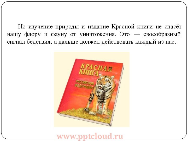 Но изучение природы и издание Красной книги не спасёт нашу флору и