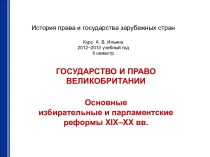 История права и государства зарубежных странКурс  А. В. Ильина2012–2013 учебный годii семестр