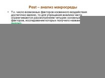 Pest – анализ макросреды