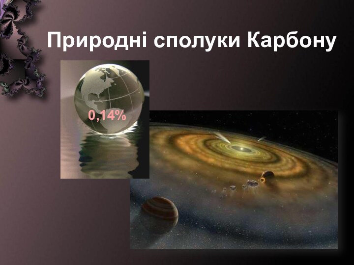 Природні сполуки Карбону0,14%