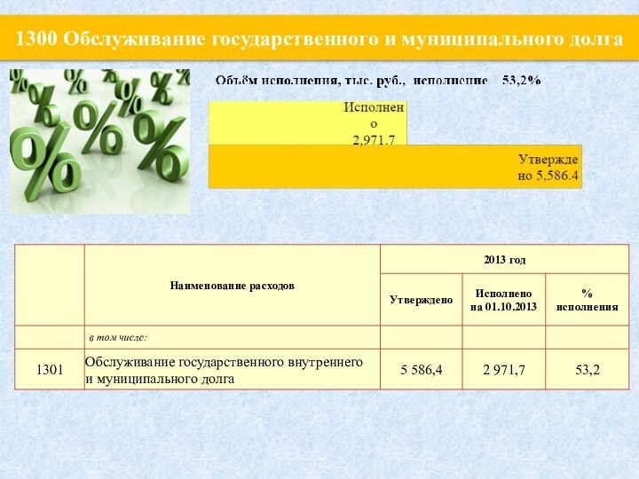 1300 Обслуживание государственного и муниципального долга