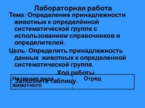 Определение принадлежности животных